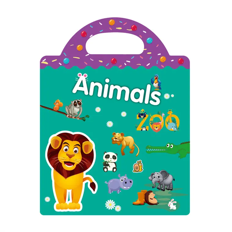 Livro de adesivo reutilizável DIY para crianças, jogo de quebra-cabeça infantil à prova d'água para desenhos animados, animais oceânicos, livros ocupados