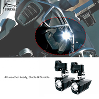 Feux de route LED haute puissance 60W pour moto, design optique Little Bird View, lumière blanche et jaune, lampe auxiliaire pour BMW