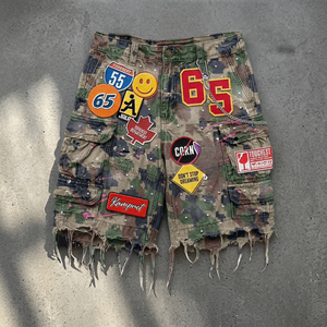 Shorts en jean décontractés pour hommes de haute qualité, personnalisés, en toile, taille mi-haute, avec fermeture boutonnée, respirants, séchage rapide, tricotés, 180g, Lenova Industries - Product Image 3