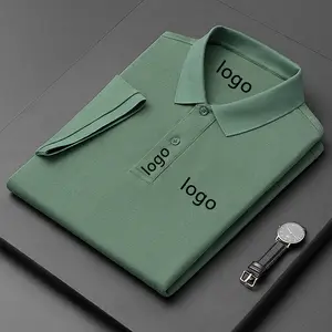 Высококачественные футболки с логотипом на заказ, с принтом логотипа, camisa polo, простая футболка с пуговицами, с коротким рукавом, вышитая рубашка-поло