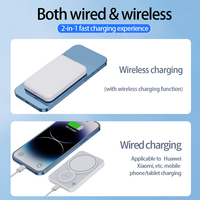 Mini banque de puissance 5000mAh chargeur portable PowerBank magnétique sans fil à charge rapide Ultra mince pour montre de téléphone