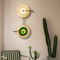 Applique Murale Nordique à Double Tête en Verre, Luminaire en Fer pour Chambre, Salon, Couloir, Café, Décoration Intérieure Moderne, Éclairage Domestique