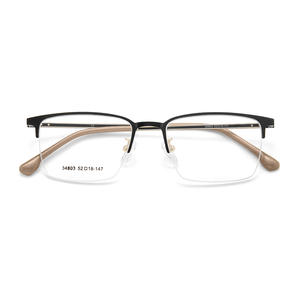 Gafas de Hombre Voss con Montura Rectangular de Aleación Semirrígida 34803, Lentes de Resina Antirreflectantes, Diseño de Media Montura - Product Image 1