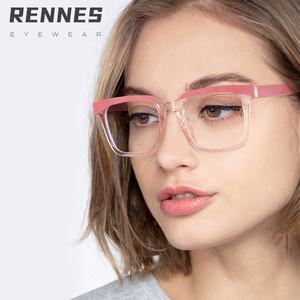 Haute qualité rétro décontracté couleur Collision rectangulaire Anti-lumière bleue montures de lunettes modèles chauds pour les étudiants atteints de myopie - Product Image 1