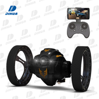Voiture de cascade RC 2,4G 4CH avec caméra HD WIFI, roues flexibles pour rotation à 360°, sauts, lumières LED, musique, véhicule multifonctionnel jouet