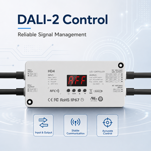 Contrôleur LED DALI extérieur IP67 étanche 6A haute/basse tension NFC DT6 DT8 4 canaux PWM variateur RGBW pour kit d'éclairage de jardin et de bâtiment - Product Image 5
