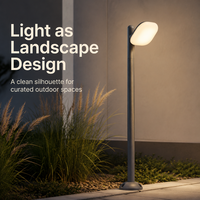 Lampadaire LED d'extérieur pour jardin, design moderne et minimaliste, éclairage uniforme et doux, 3000K, économe en énergie, pour l'aménagement paysager