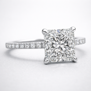 Anillo de platino con diamantes cultivados en laboratorio, joyería fina para mujer con un aspecto lujoso, banda de platino duradera, ideal para aniversario. - Product Image 3