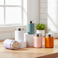 Botol Termos Mini Korea Fancy Custom 200ml/280ml Stainless Steel Anti Bocor Dinding Ganda Vakum Tahan Panas