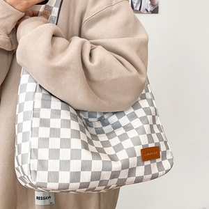 Sac à main en toile de grande capacité, sac à main Vintage à épaule unique magnétique avec poche supérieure, fourre-tout de Shopping pour femmes - Product Image 1