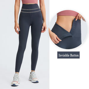 Pantalon moulant à boutons pour femmes, taille haute, body shaper mince, <span class=keywords><strong>anti</strong></span>-<span class=keywords><strong>cellulite</strong></span>, leggings de mise en forme respirants pour l'entraînement - Product Image 5