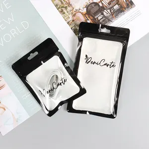 Wholesale Custom High Quality Printing Logo 3C Accessories Earphone Jewelry Packaging Bag Mobile Phone Case Packaging Bag