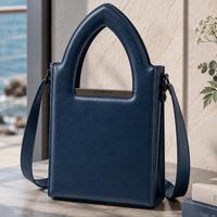 Sac à bandoulière minimaliste en cuir PU pour femme, avec poignée supérieure découpée en forme d'arche, sac à main vertical à bandoulière, sangle amovible, sac de travail