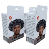 Boîte d'emballage en papier d'affichage Durags Bonnet de nuit avec logo imprimé personnalisé