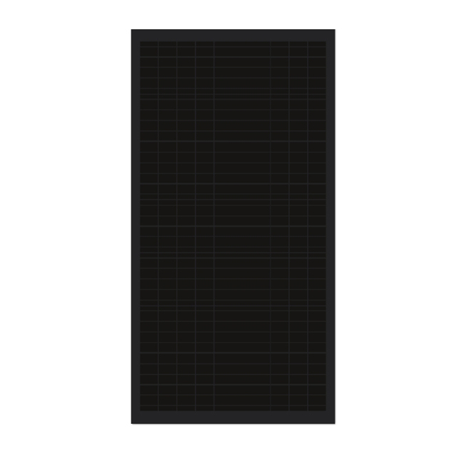 115W Transparent Black Glass Bificial Solar Panel BIPV Mono TOPCON N Type Flat Tile Outdoor Wall Solar Panels Bipv for Villas