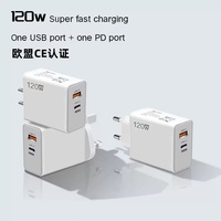 Chargeur Super Rapide USB Type C 120W, Adaptateur Secteur 10A pour iPhone, Xiaomi, Samsung, Huawei et OnePlus