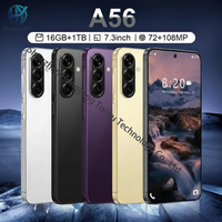 Nuevo A56 Pro 2026 Original, 16G+1TB, Pantalla Perforada de 7.3 Pulgadas, Android 16 Global, Bandas 5G LTE, Reconocimiento de Escenas con IA, Disponible en Stock