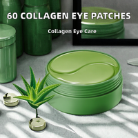Masque Hydratant Bio pour les Yeux à l'Aloès et à l'Acide Hyaluronique, Patchs Anti-rides et Anti-cernes en Feuille de Collagène Végétalien