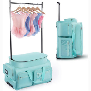 Free Sample Multiple Usage Travel Duffel Bag Large Size Duffel Bag Dance Bag Rolling <b>Carrier</b> with <b>Garment</b> Rack and Wheels - Product Image 1