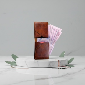 Boshiho Men's Vintage Trifold <b>Wallet</b> Bifold Credit Card Cash Pockets Genuine Leather <b>RFID</b> <b>Blocking</b> Multi-Function No Closure - Product Image 2