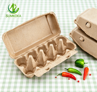 Échantillons Gratuits Sumkoka Vente en Gros Boîtes à Œufs en Papier Biodégradables Recyclables Personnalisées Barquettes à Œufs Boîtes d'Expédition Antichoc pour 10 Œufs
