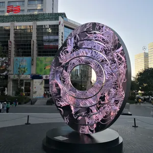 NGHỆ THUẬT công cộng điêu khắc vuông điêu khắc tùy chỉnh trung tâm mua sắm chiếu sáng tương tác điêu khắc quang điện thiết bị tương tác