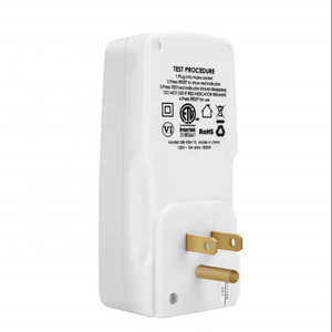 Apex GFCI <strong>Socket</strong> Adapter Portable <strong>RCD</strong> <strong>Socket</strong> 15 Amp Single Outlet Male <strong>Plug</strong> IP54 Protection Flame Retardant Pc Material 120V USA - Product Image 3