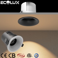 Spot encastré intelligent LED COB Ecolux haute performance CE ETL SAA, CRI 95, sans scintillement, dimmable