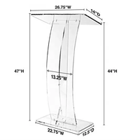 Fabricant usine fournisseur clair acrylique pupitre Podium mobilier scolaire mobilier commercial