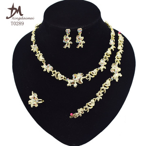 T0290 Offre Spéciale 2023 hip hop papillon ensemble <span class=keywords><strong>de</strong></span> bijoux <span class=keywords><strong>en</strong></span> plaqué <span class=keywords><strong>or</strong></span> 18K - Product Image 1