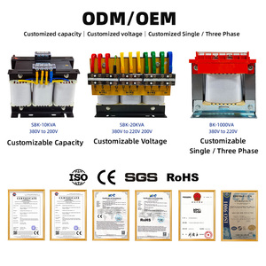BK-500VA de transformateur de contrôle d'isolement monophasé, 220V,12V,24V,36V,48V,60V,72V,110V,380V,415V,440V,480V - Product Image 5