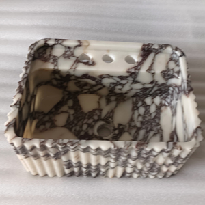 Lavabo Moderno Rettangolare in Marmo Calacatta Viola con Scarico per Ville, Vendita all'Ingrosso per Accessori da Bagno - Product Image 1