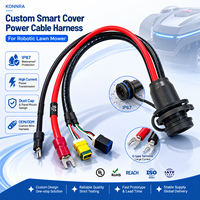 Connecteur de montage sur panneau étanche IP67 pour câble d'alimentation à âme en cuivre, faisceau de câbles, tondeuse robotisée, moto, ordinateur, avec couvercle intelligent personnalisé