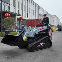 Chargeuse compacte sur chenilles Tovisen V2000 Mini, puissante, moteur EPA 75 CV, haute performance pour l'aménagement paysager et la foresterie