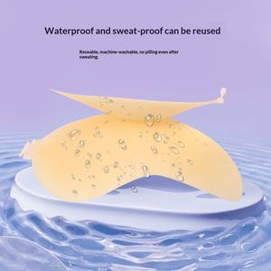 <span class=keywords><strong>Soutien</strong></span>-<span class=keywords><strong>gorge</strong></span> adhésif sans bretelles sexy 38D pour femme, push-up sans armatures, couleur coquille, dos nu, invisible, en silicone collant pour robe - Product Image 3