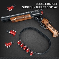 Reobrix 77028 Arme de la Seconde Guerre mondiale, pistolet à double tir, pistolet à main, assemblage DIY, briques de construction en plastique, jouets militaires