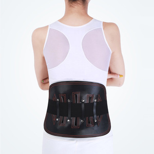 Ceinture de soutien lombaire avec plaque en acier courbée, fixation respirante pour la taille, soulagement des douleurs dorsales, utilisation pour massage thérapeutique - Product Image 1