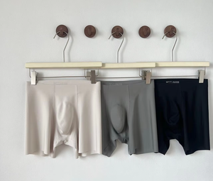 Мужское нижнее белье больших размеров, бесшовные дышащие боксеры с высокой эластичностью - Product Image 1