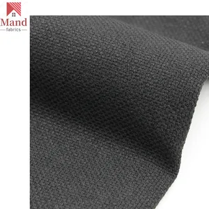 Mand Textile Großhandel gute Qualität gewebte Technik Hochleistungs-Öko-Polyester schwer entflammbar schwarz Polster material Stoff