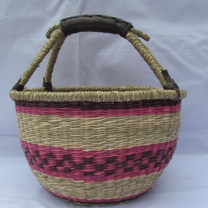 VIET ANH SEDGE Paniers bolga de haute qualité jonc de mer pour le stockage de la lessive panier de rangement tissé à la main - Product Image 1