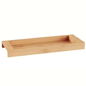 Bamboo storage <b>tray</b> for hotels, <b>tea</b> sets, bathroom towels, and guesthouses. - Product Image 4