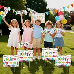 Panneau de jardin personnalisé avec piquet inclus, résistant à la décoloration et imperméable, pour décoration extérieure de pelouse, réunions de famille et fêtes - Product Image 6