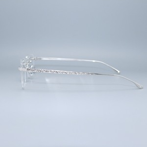 Monture de lunettes sans monture en argent sterling 925 de luxe, branches gravées à la main avec incrustation de moissanite pour hommes et femmes - Product Image 3