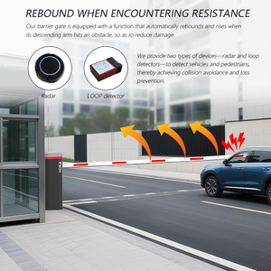 HCW Otomatik Yüksek Hızlı Bariyer Kolu, Soğuk Haddelenmiş Çelik Galvanizli Toz Boyalı Yansıtıcı Işıklı Trafik QR - Product Image 4