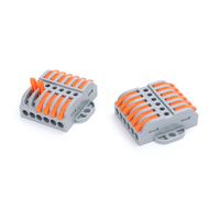 Connecteurs à levier en cuivre 6P 28-12 AWG, écrous, boîtier PC, 32A 250V, bornes de câbles électriques, conducteurs rapides, compacts