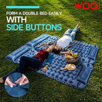 Matelas à air comprimé WOQI-Matelas gonflable léger pour lit et lit gonflable avec oreiller pour l'extérieur