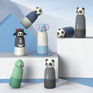 Nuova <span class=keywords><strong>Tazza</strong></span> Termica per Bambini da 14oz con Punta in Silicone <span class=keywords><strong>a</strong></span> Forma di Animale, Bottiglia d'Acqua Personalizzabile in Acciaio Inox 304 - Product Image 2