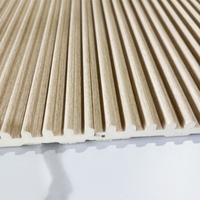 Panneau mural WPC de style moderne Panneau intérieur décoratif en fibre de bambou cannelé 3D Solution de conception graphique étanche à l'humidité