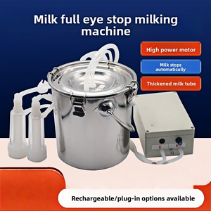 Machine à traire à pulsateur d'air haute performance motorisée en acier inoxydable 304 pour usage agricole, tension personnalisable, garantie 1 an pour les vaches - Product Image 2