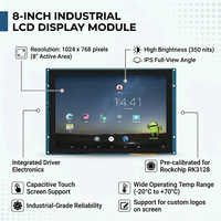 Module LCD TFT à écran tactile Hmi industriel Android Quad Core RK3128 de 8 pouces avec luminosité de 300 Nits